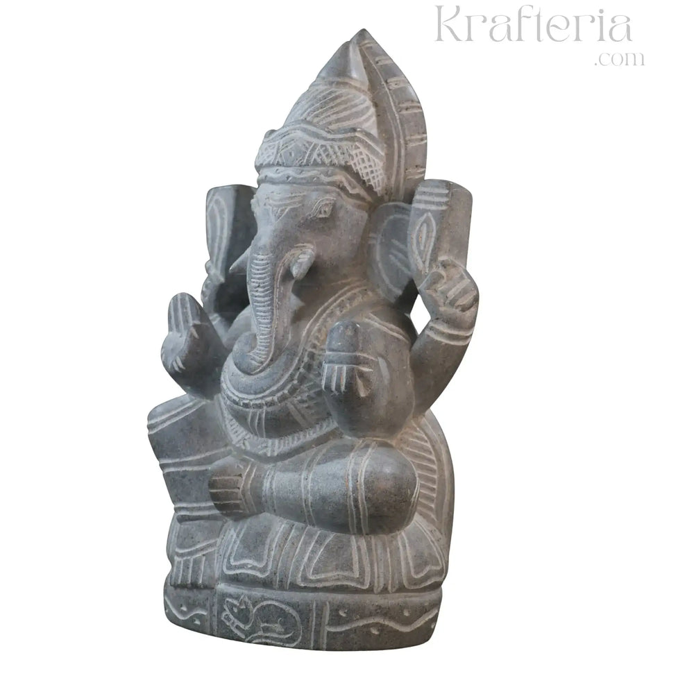 Ganesh Ji Statue in Soft Stone – Puja & Decorative Use belur shanker