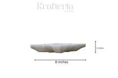 Marble Square Lotus Design Tray – Ideal for Festive and Spiritual Use