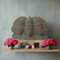 Panchamukhi Sculpture – Artistic Representation of Five Divine Aspects Soft Stone