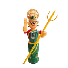 Etikoppaka Goddess Figurine with Trident Etikoppaka Lacquerware