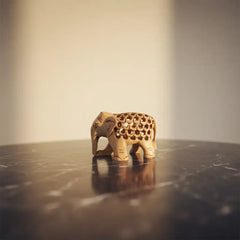 Wooden Elephant with Jali Work | Handmade Indian Craft Sculpture maruthi handicrafts