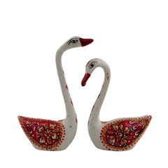 Hand-Painted Metal Duck Pair | Decorative Home Showpiece