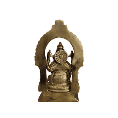 Brass Ganesha Idol with Arch Religious House Decor Religious Idol