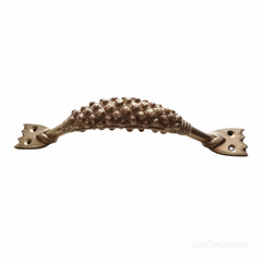 Antique Brass Textured Door Handle – Handcrafted Decorative Pull Handle Brass Artwork