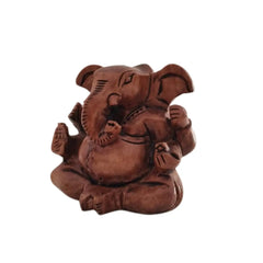 Decorative Wooden Ganesh in Seated Position | Handmade Religious Figurine maruthi handicrafts