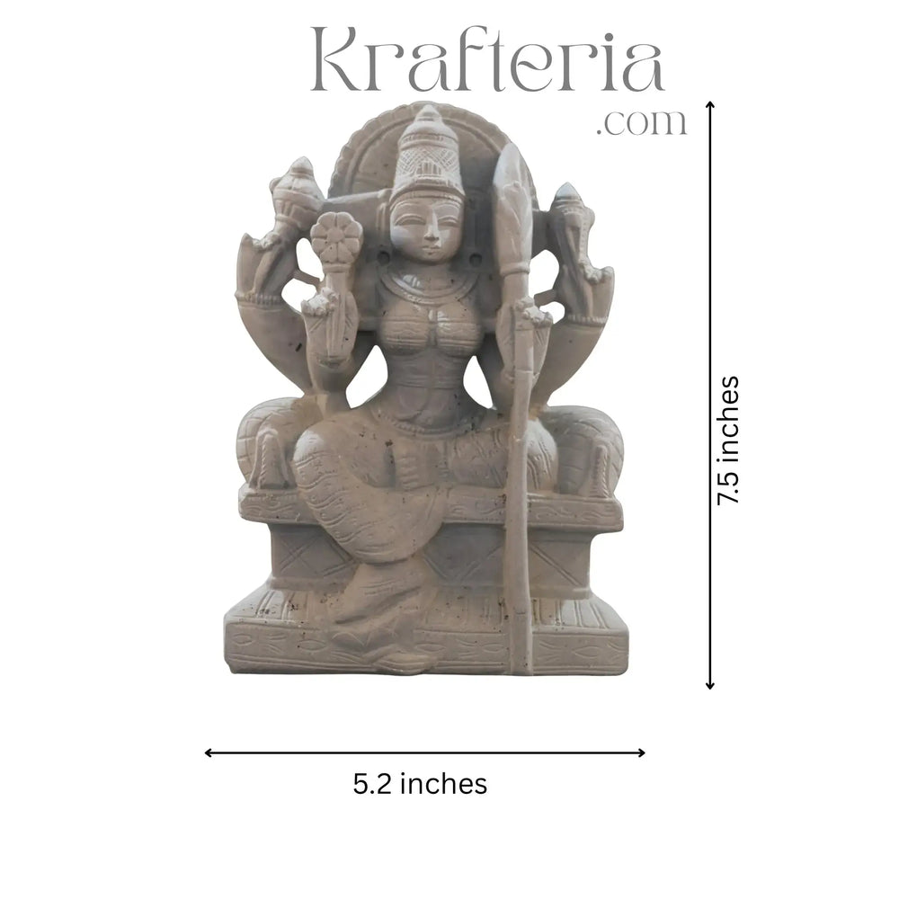 Goddess Meenakshi Sculpture – Celebrating Divine Feminine Energy Soft Stone