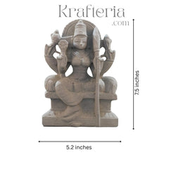 Goddess Meenakshi Sculpture – Celebrating Divine Feminine Energy Soft Stone