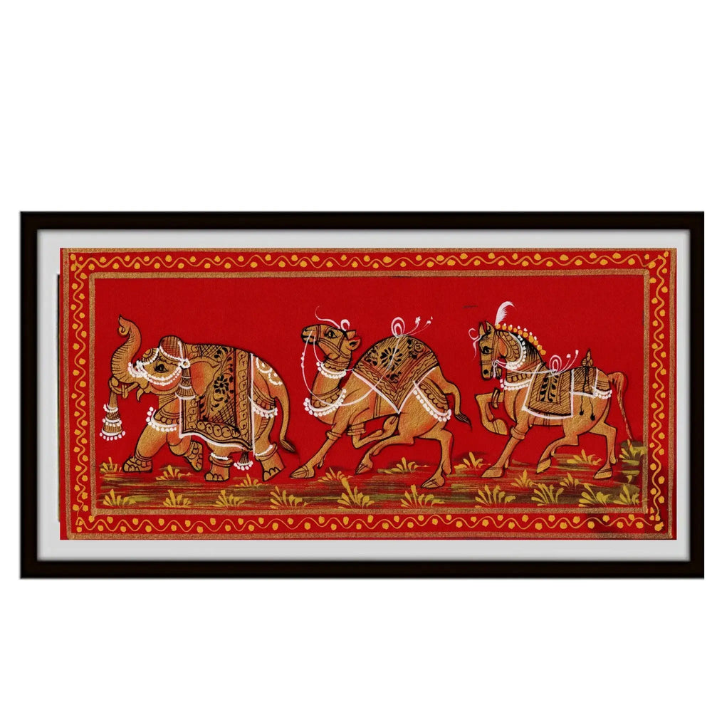 The Kings Royal Escort Miniature Painting Paintings