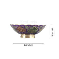Peacock Glory - Centerpiece Brass Fruit Bowl