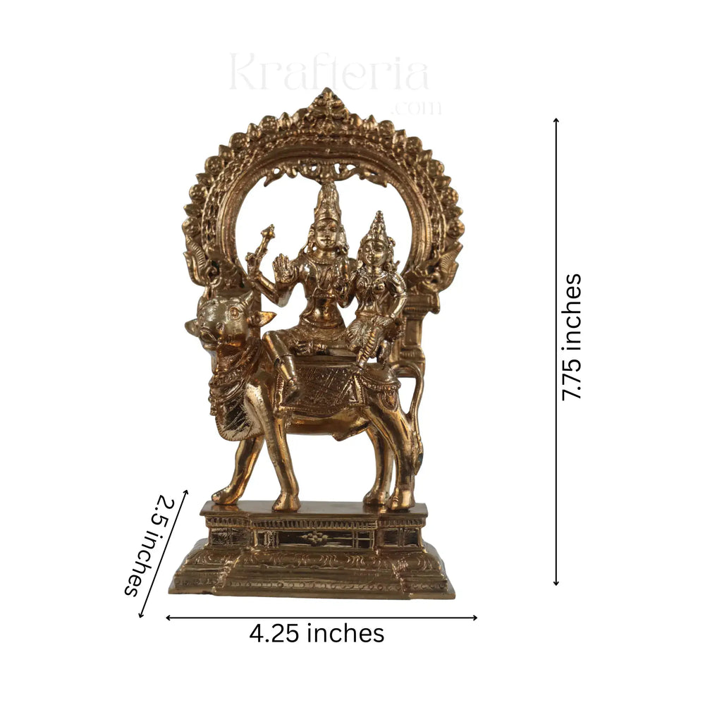 Panchaloha Pradosha Moorthy – Lord Shiva with Divine Grace Karthick's metal art