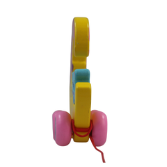 Eco-friendly Channapatna wooden pulling toy for children