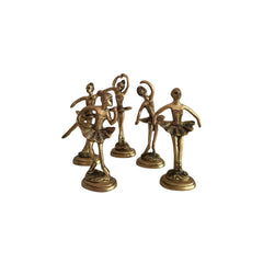 Brass Ballerina Figurines – Handcrafted Dancing Girl Statues for Home Décor Brass Ware
