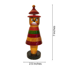 Playful Numerals - Etikoppaka Joker Toy – Handcrafted Wooden Art Etikoppaka Lacquerware