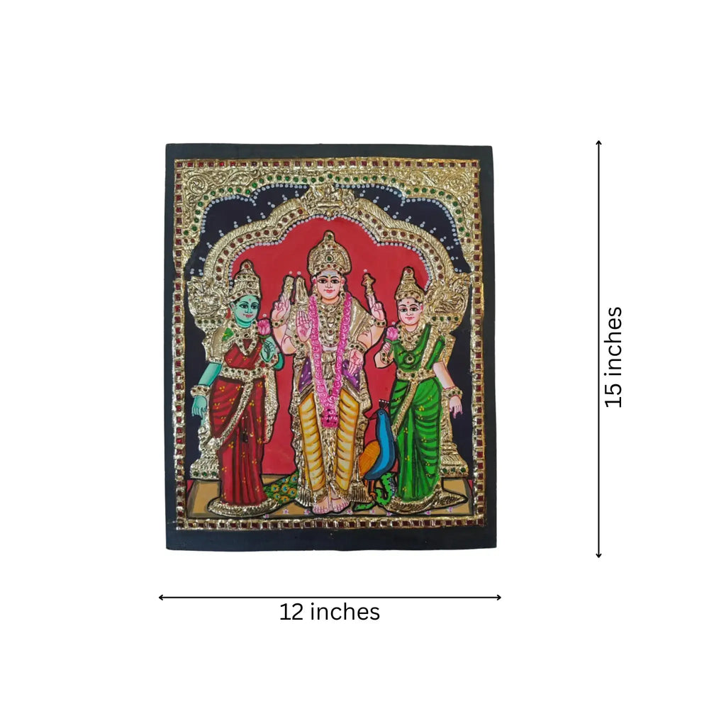 Subramanya Swamy – Divine Warrior in Thanjavur Art Paintings