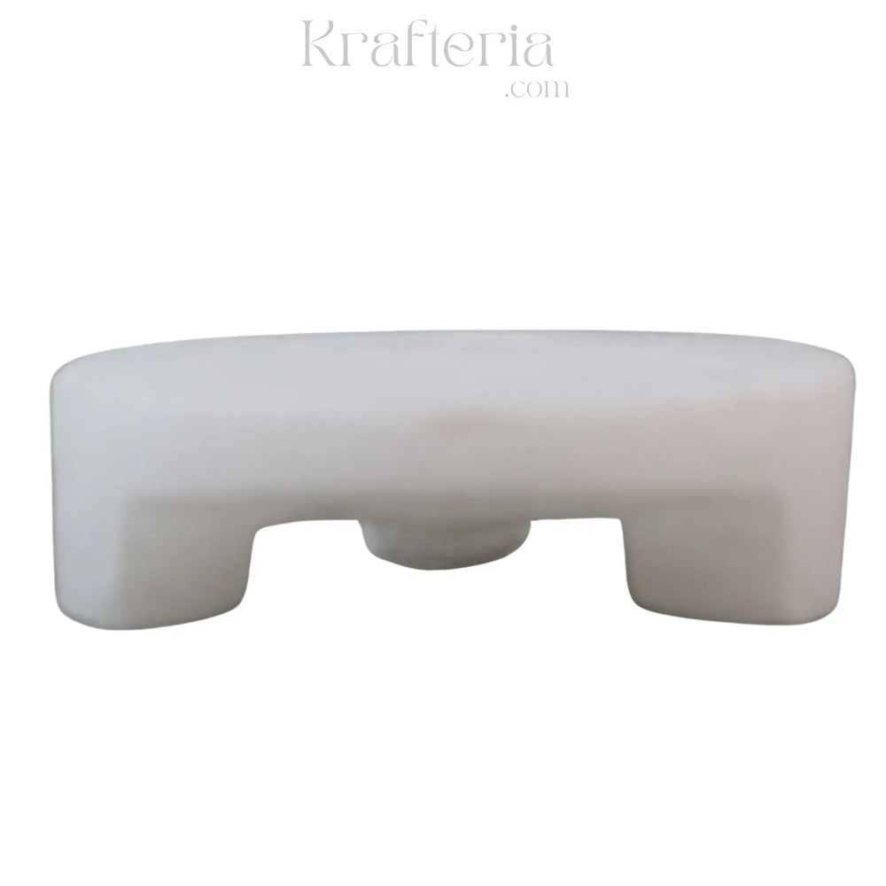 White Marble Stool – Elegant Accent Piece Marble Soft Stone