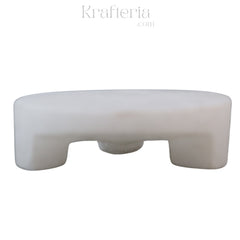 White Marble Stool – Elegant Accent Piece