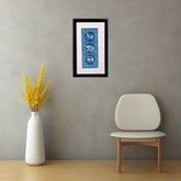 Traditional Indian Blue Pottery-style Miniature Painting Paintings