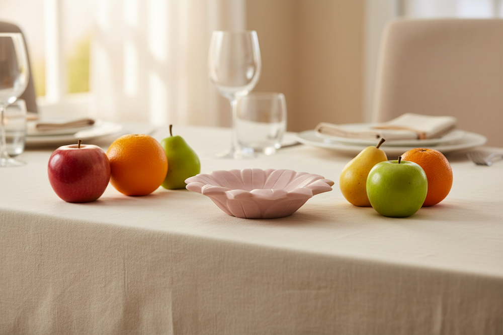 Handcrafted Marble Lotus Urli – Decorative Floral Bowl Marble Soft Stone