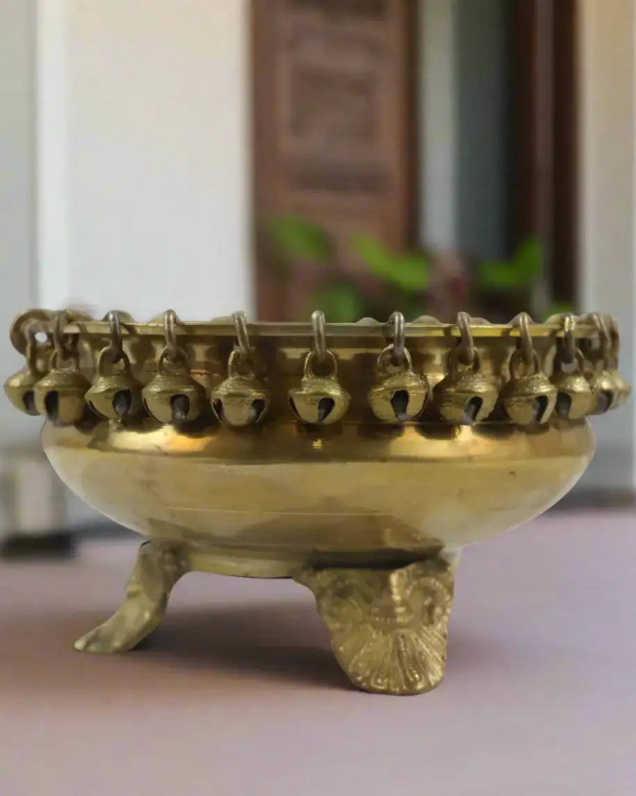 Decorative Brass Urli Bowl for Home, Temple, or Gifting Brass Ware