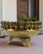 Decorative Brass Urli Bowl for Home, Temple, or Gifting