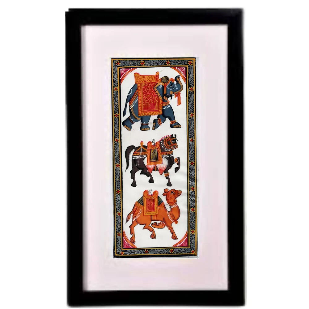 The Regal Trio Miniature Painting Paintings