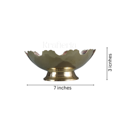 Peacock Glory - Centerpiece Brass Fruit Bowl