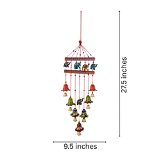 Auspicious Rajasthani Style Jhumar with Elephants and Terracotta Bells