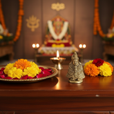 Brass Tuljapur Bhavani Mata Idol - Goddess of Power & Protection