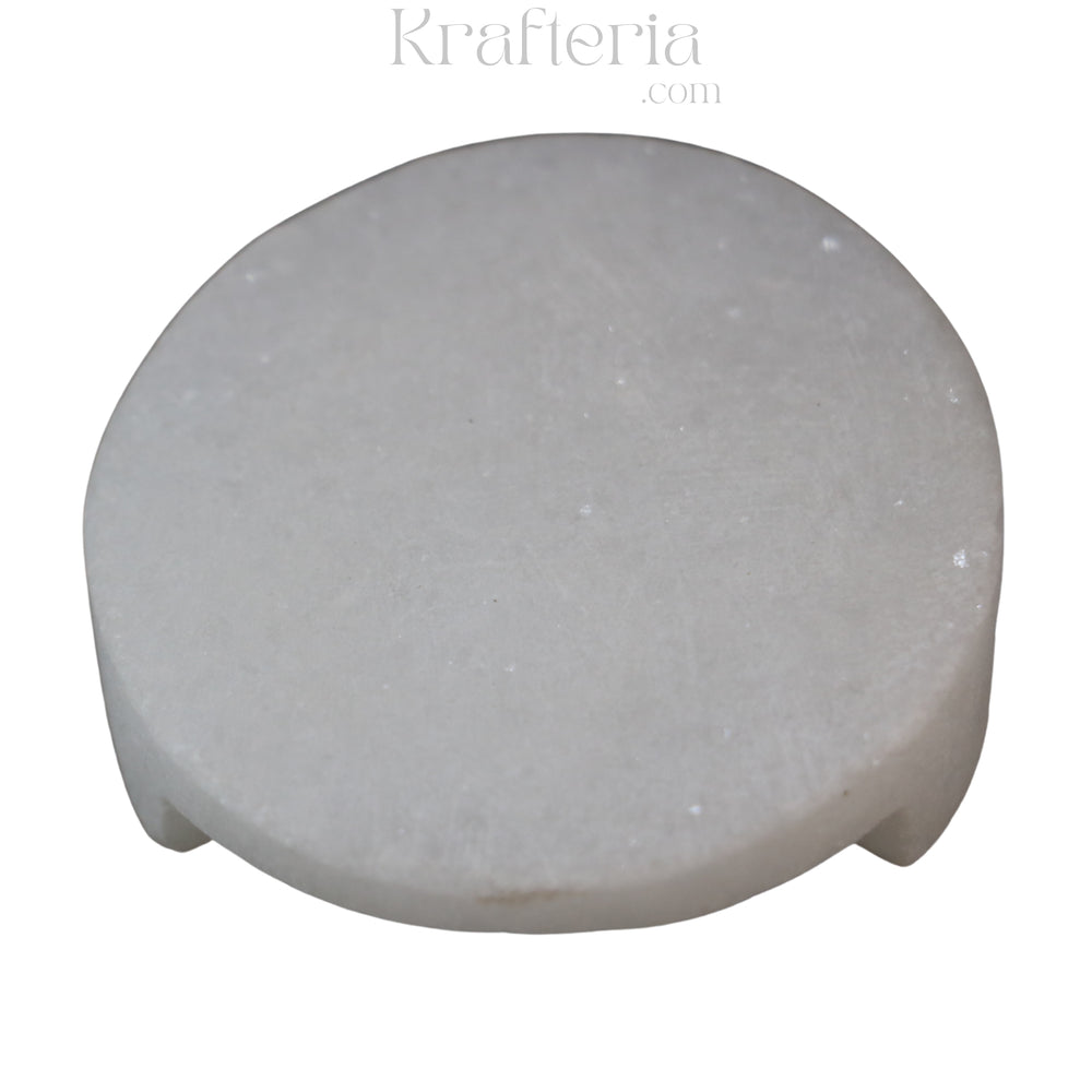 White Marble Stool – Elegant Accent Piece Marble Soft Stone