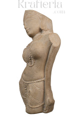 Celestial Beauty - A Carved Sandstone Wall Plaque