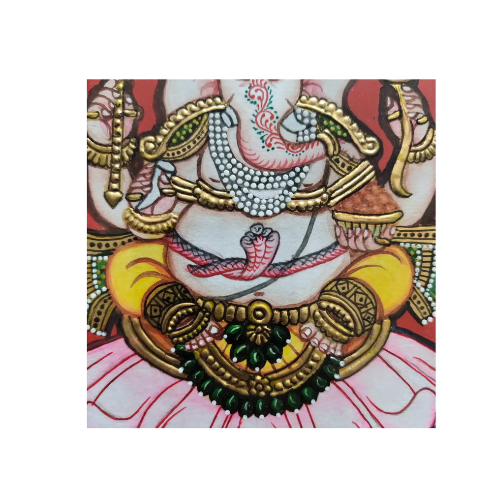 Mysore Ganesh Painting | 22KT Gold Leaf Paintings
