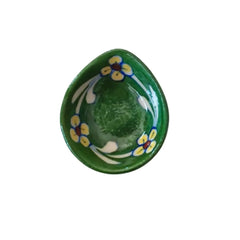 Hand-Painted Traditional Blue Pottery Diya | Oil Lamp For Pooja Room Pottery