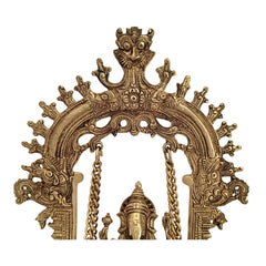 Unique Brass Lord Ganesha on Swing (Jhula): Idol of Joy, Playfulness, and Auspiciousness Brass Ware