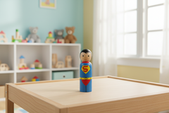 Handmade superhero peg dolls inspired by Avengers characters