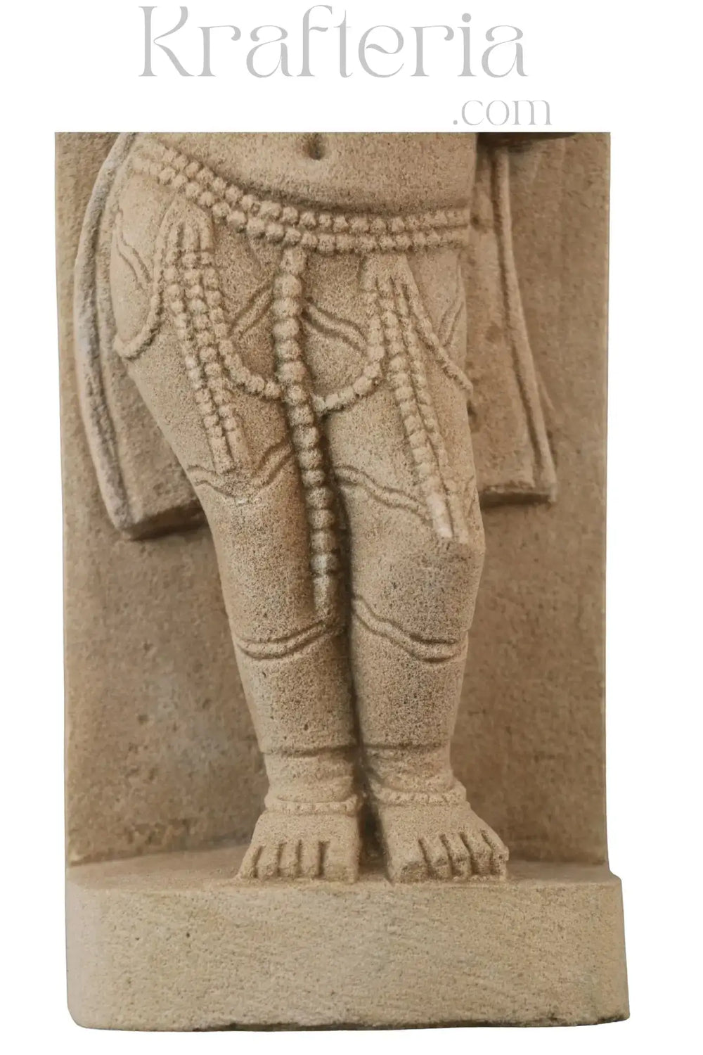 Ancient Elegance - Sandstone Relief of a Celestial Being Sand Stone