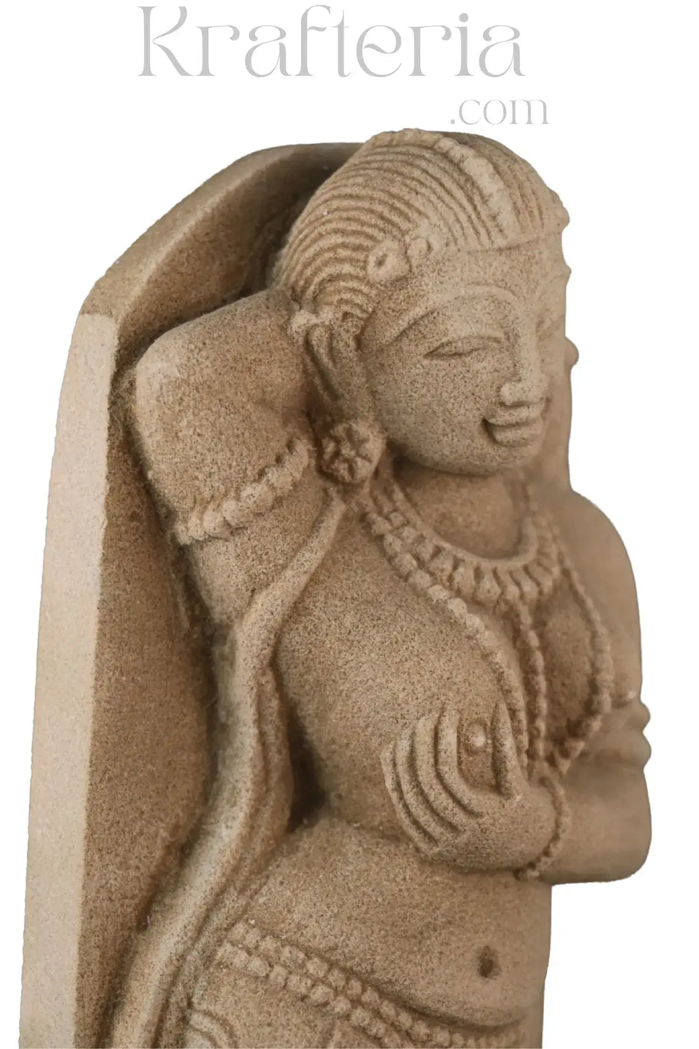 Ancient Elegance - Sandstone Relief of a Celestial Being Sand Stone
