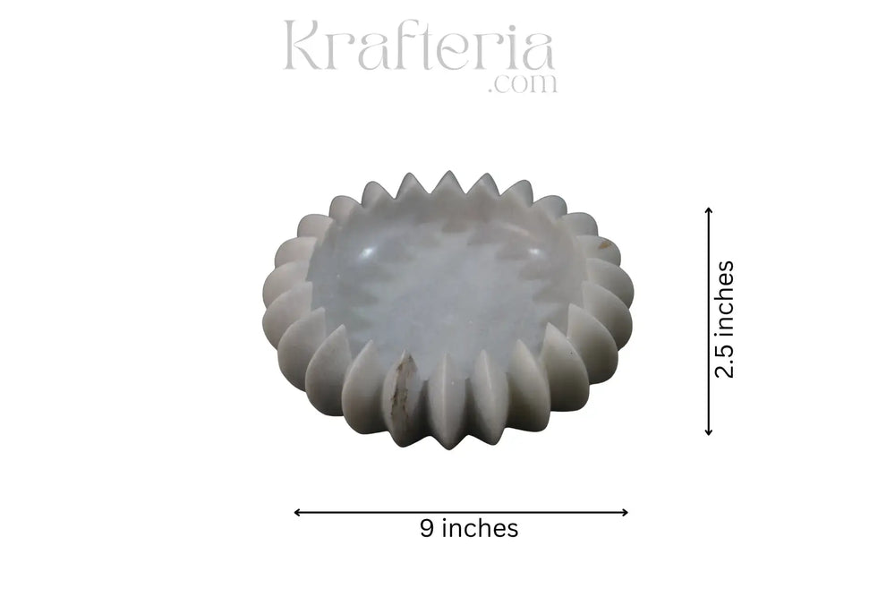 Handcrafted Marble Fruit Bowl – Elegant Centerpiece for Dining & Décor Marble Soft Stone