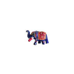 Elegant Hand-Painted Wooden Miniature Elephant Wood Decorative
