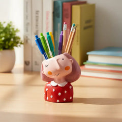 Decorative Girl Pen Stand – Cute & Functional Desk Accessory Accessories
