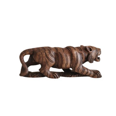 Hand-Carved Wooden Tiger Figurine Wood Decorative