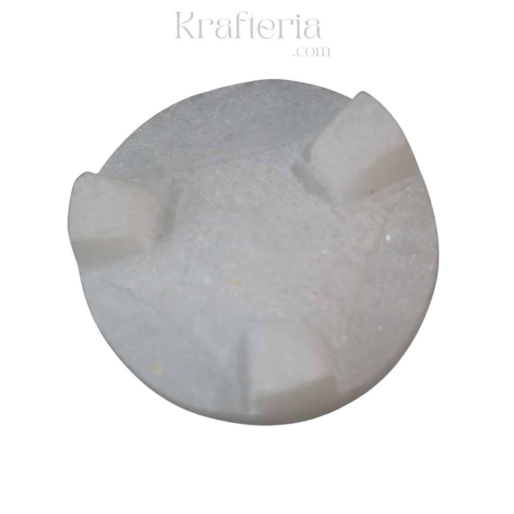 White Marble Stool – Elegant Accent Piece Marble Soft Stone