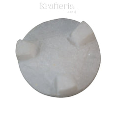 White Marble Stool – Elegant Accent Piece Marble Soft Stone