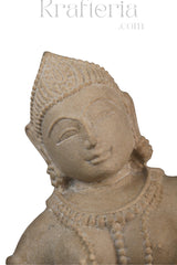 Celestial Beauty - A Carved Sandstone Wall Plaque