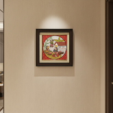 Authentic Cheriyal Art Painting of Indian Village Life – Framed Wall Decor Cheriyala Painting