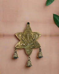 Brass Ganesh Bell Wall Hanging – Symbol of Prosperity and Blessings