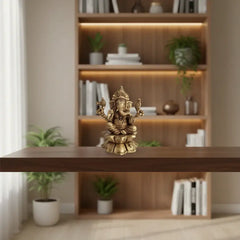 Brass Ganesha Sculpture: Symbol of Prosperity, Intellect, and Protection Brass Ware