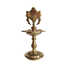 Brass Shankha (Conch) Diya - Traditional Puja Oil Lamp Brass Ware