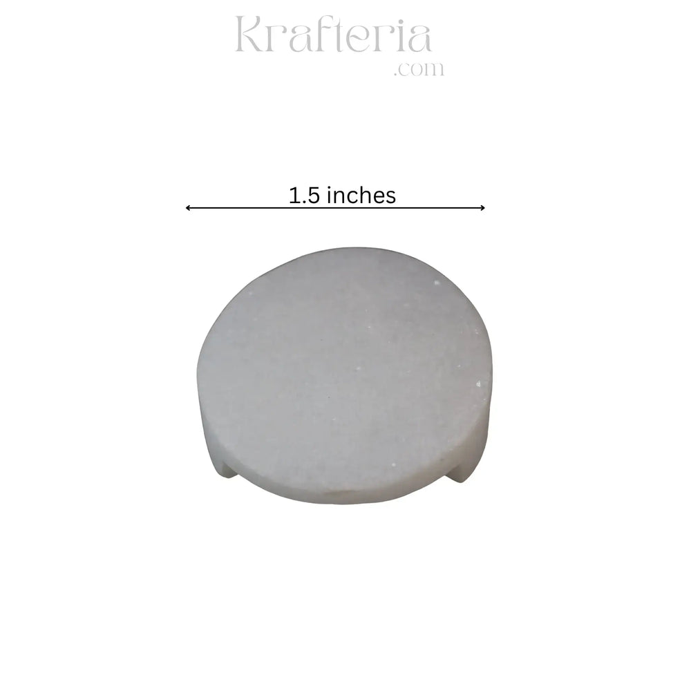 White Marble Stool – Elegant Accent Piece Marble Soft Stone