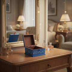 Colorful Hand-Painted Royal Elephant Wooden Jewellery Box Wood Decorative