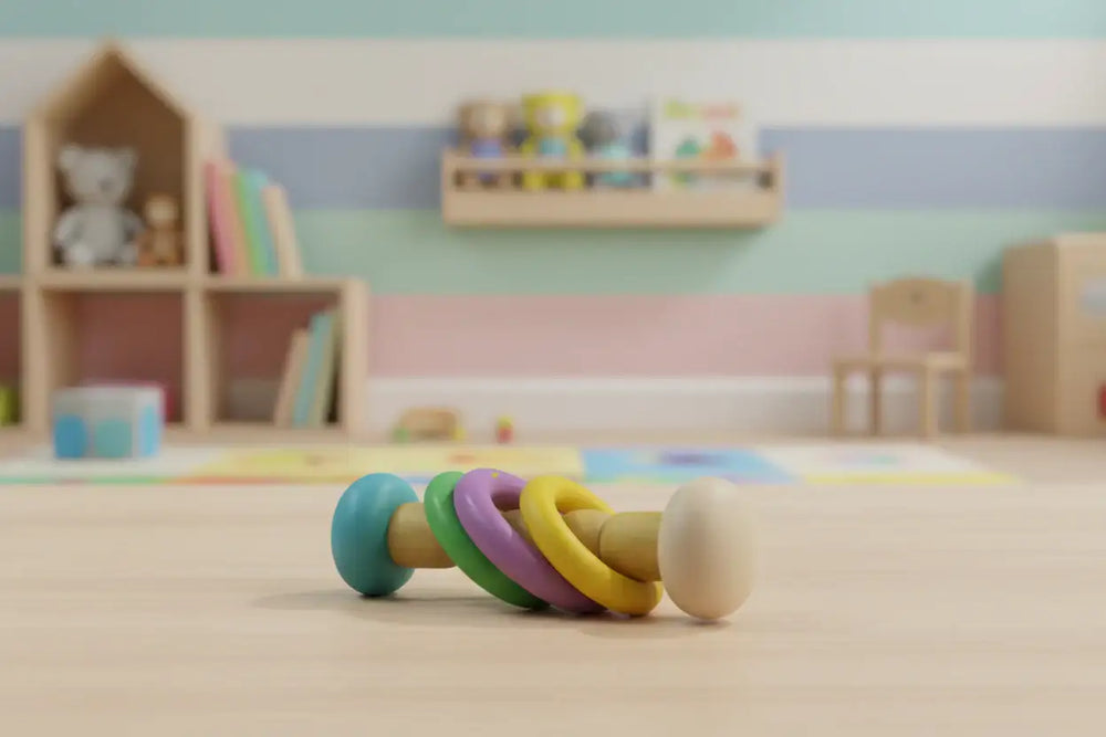 Non-Toxic Color Baby Rattle – Safe & Fun for Infants Wooden Lacquerware&toys